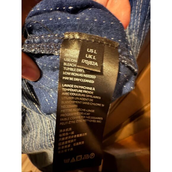 Free People Ari Striped Cotton Jumpsuit Large NWT - Picture 6 of 6